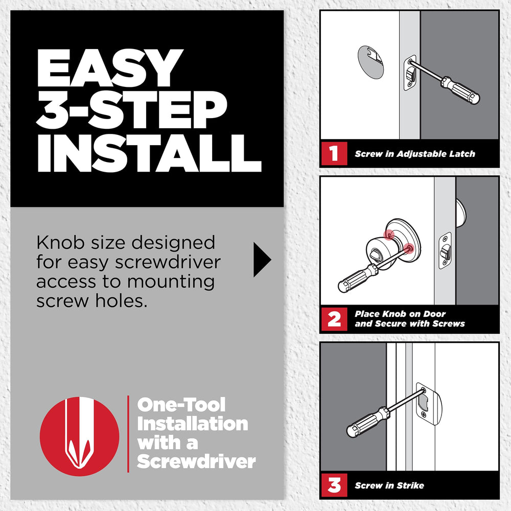 Kwikset Maven interior knob and turnpiece displayed for easy use benefit: convenient interior locking