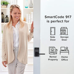 Kwikset SmartKey rekeying detail demonstrating quick owner re-key capability for convenience