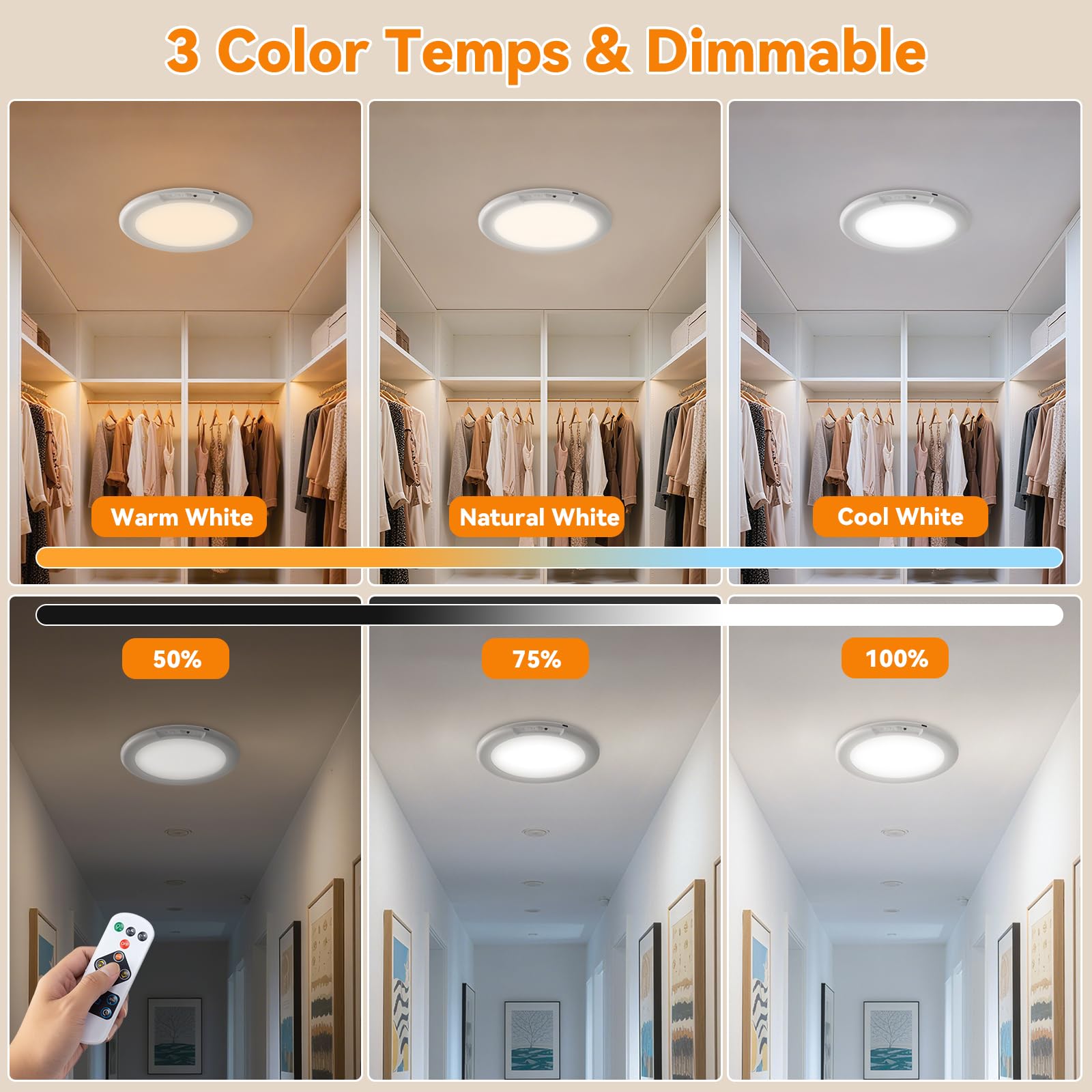 KYEKIO light held in a hand for scale illustrating compact size and simple placement benefit