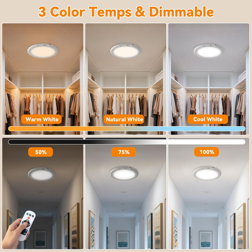 KYEKIO light held in a hand for scale illustrating compact size and simple placement benefit