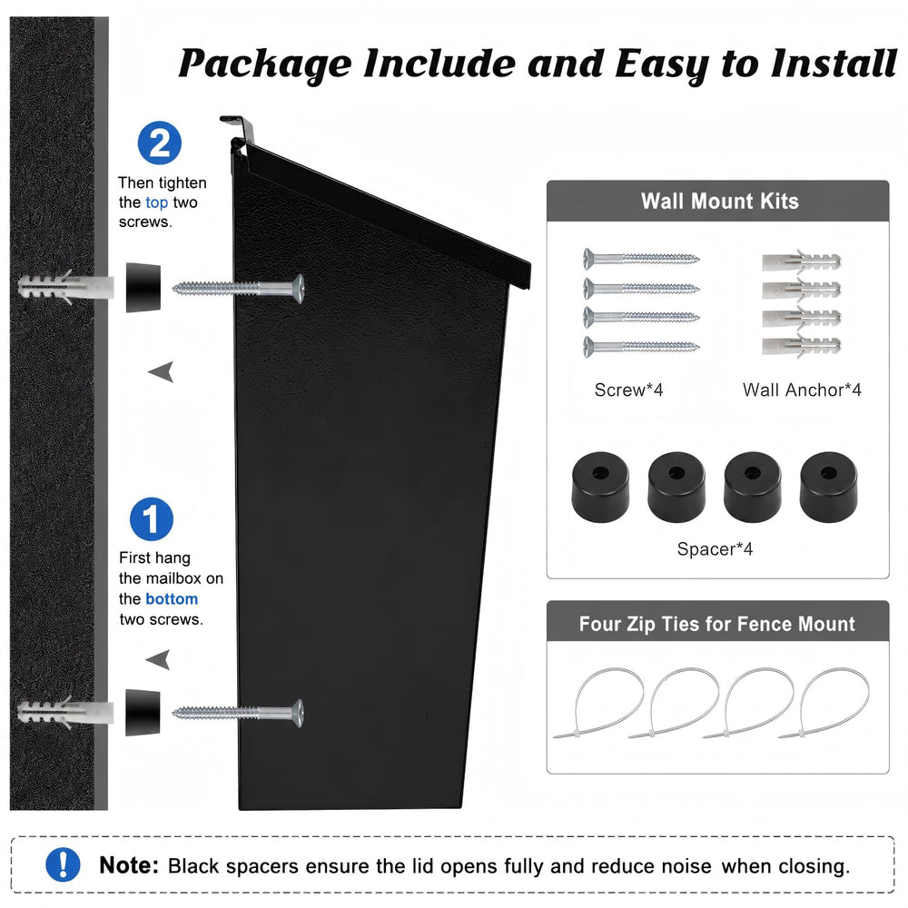 KYODOLED mounting hardware and spacers laid out for quick wall installation