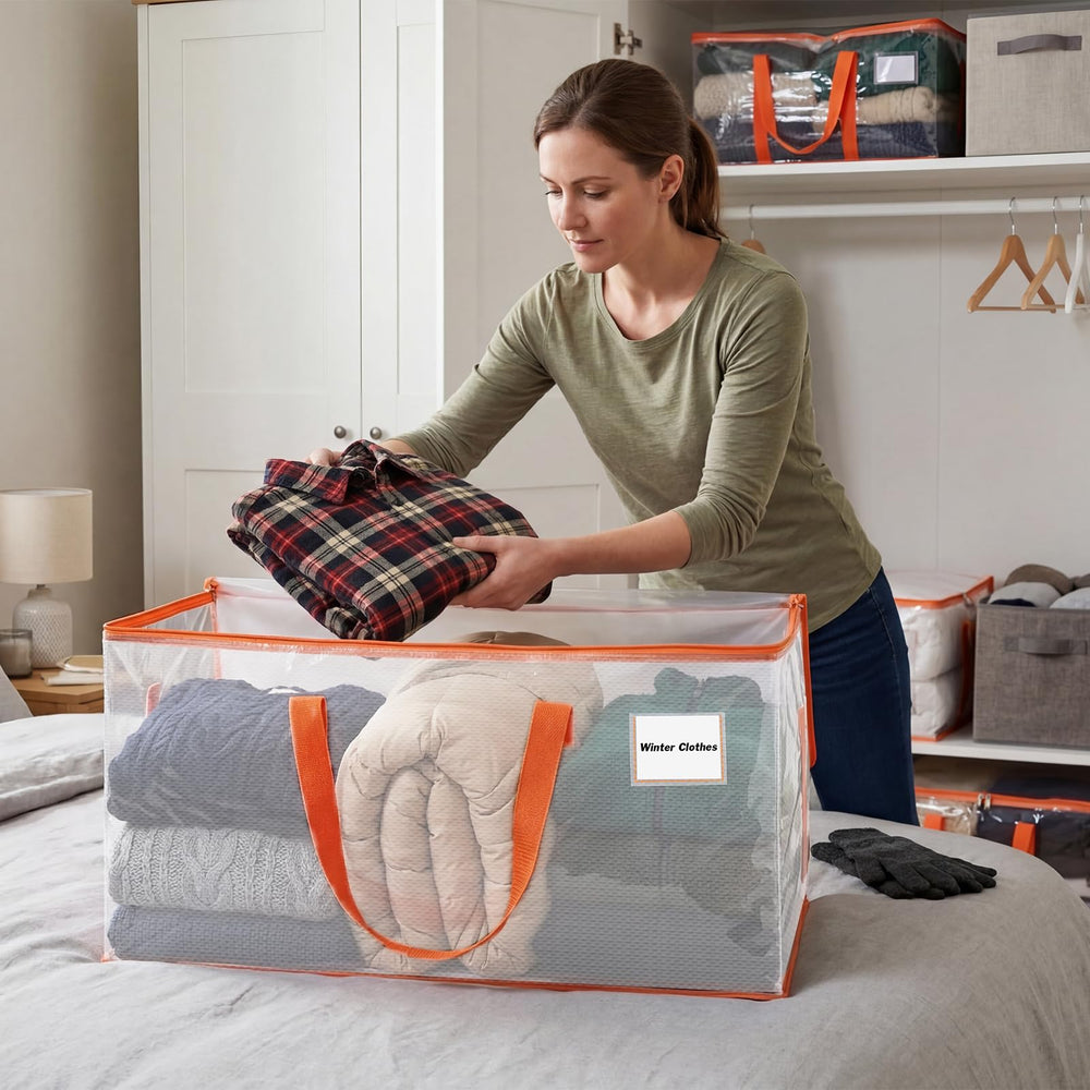 KYODOLED packed moving bags in a home ready for transport