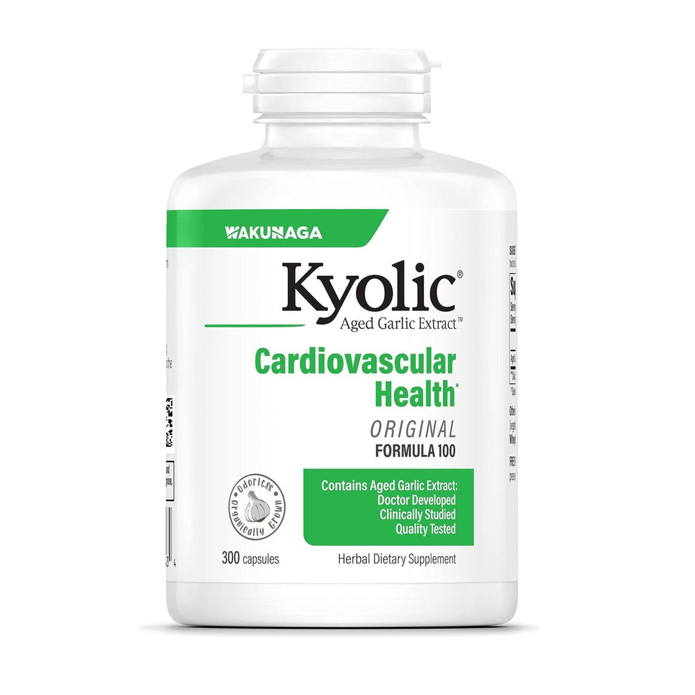 kyolic front packaging showing bottle and branding, signals trusted quality