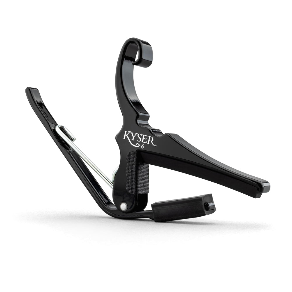 Kyser KG6BA front view showing sturdy clamp and quick-change benefit