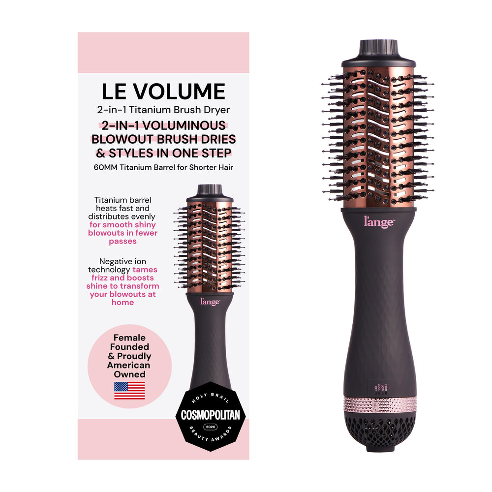 L'ANGE HAIR Le Volume front view showing sleek black design and fast drying