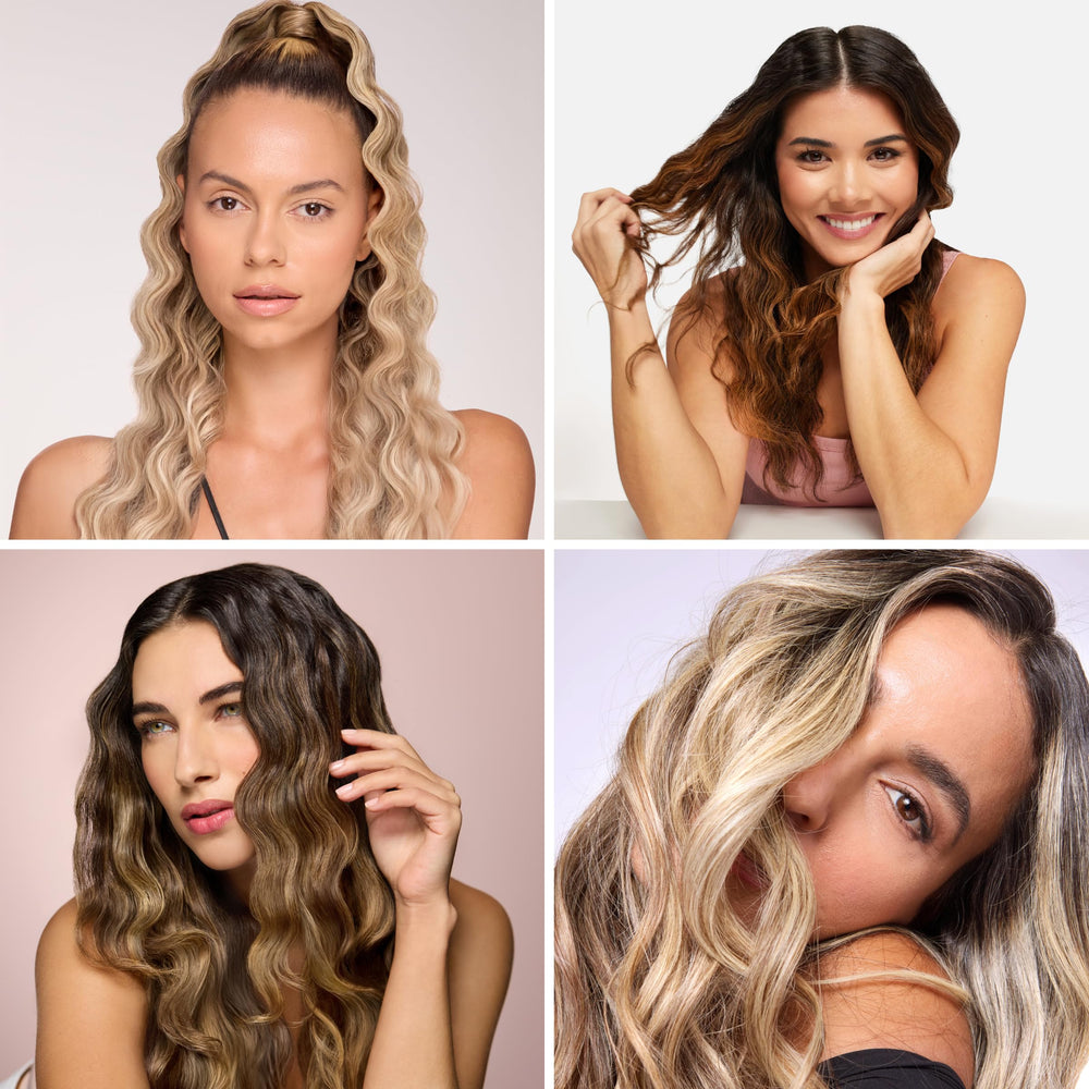 L'ANGE HAIR stylist applying spray in salon showing professional use advantage