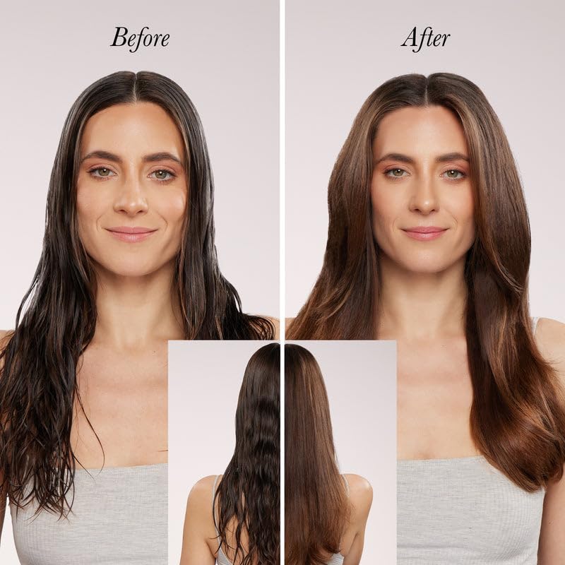 L'Ange Hair Soleil shown in hand to illustrate lightweight 1.5 lb comfort for longer styling