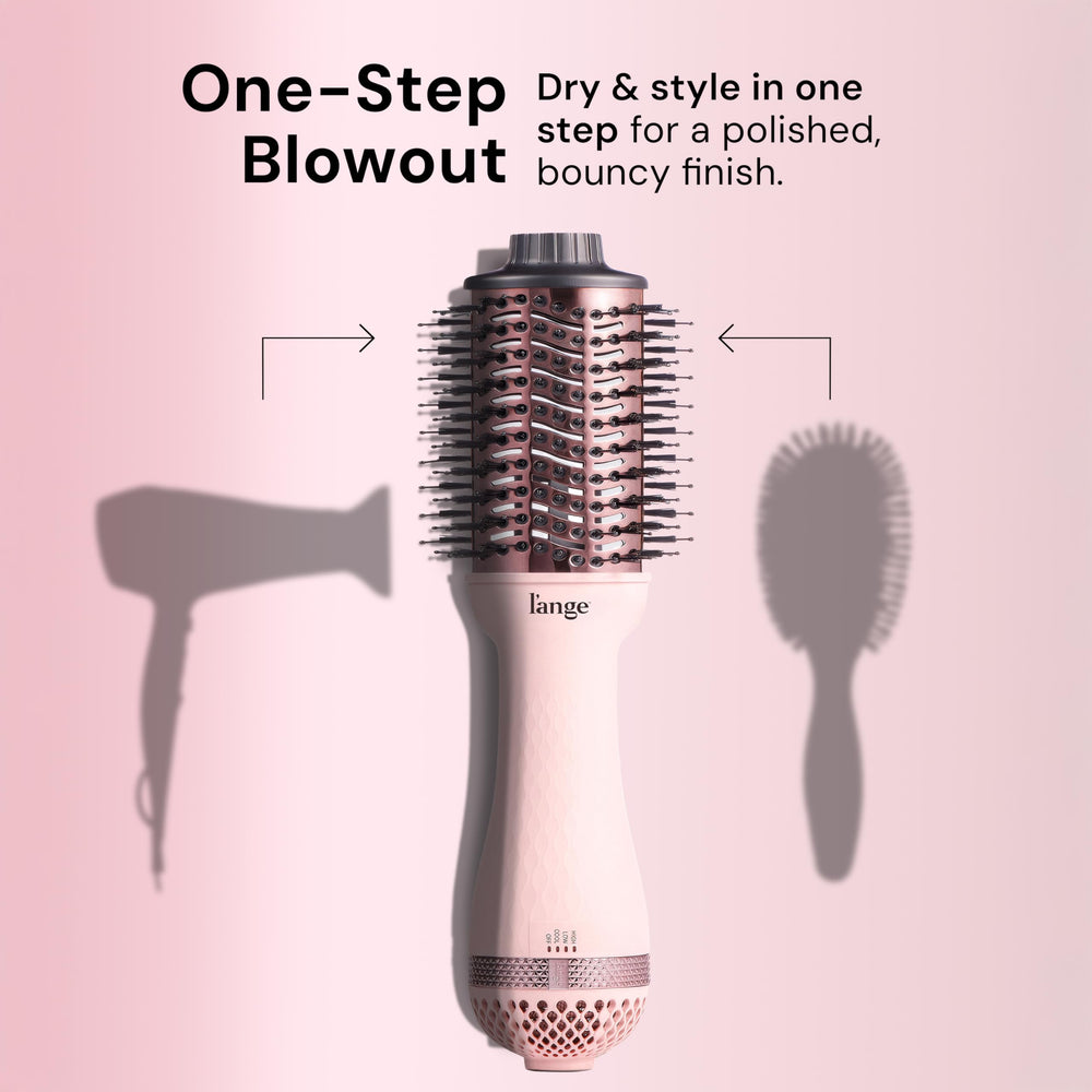 L'ANGE HAIR titanium oval barrel close-up for even heat and smoother results
