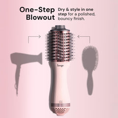L'ANGE HAIR titanium oval barrel close-up for even heat and smoother results