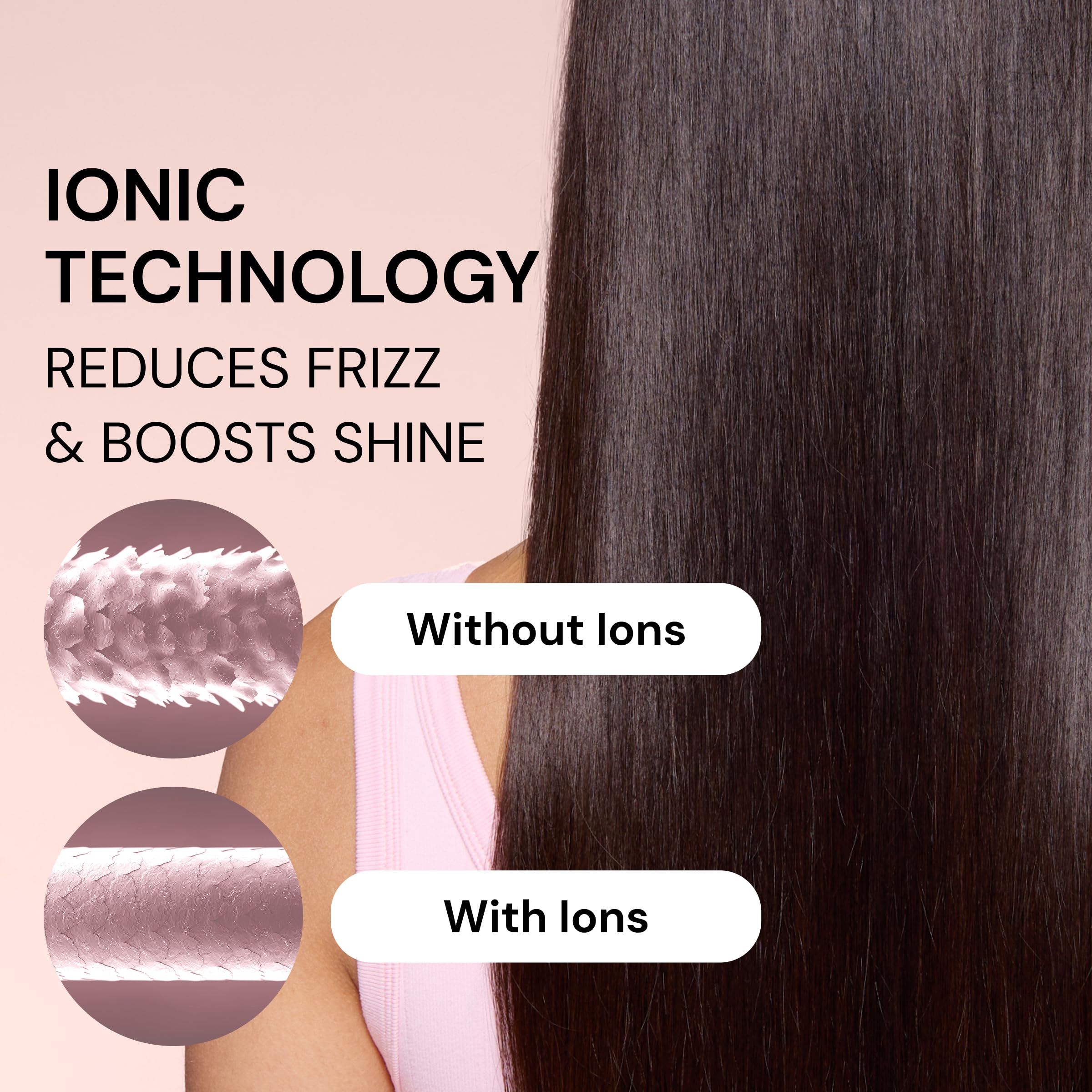 L'ANGE HAIR rear vent close-up showing brushless motor design for high-speed drying