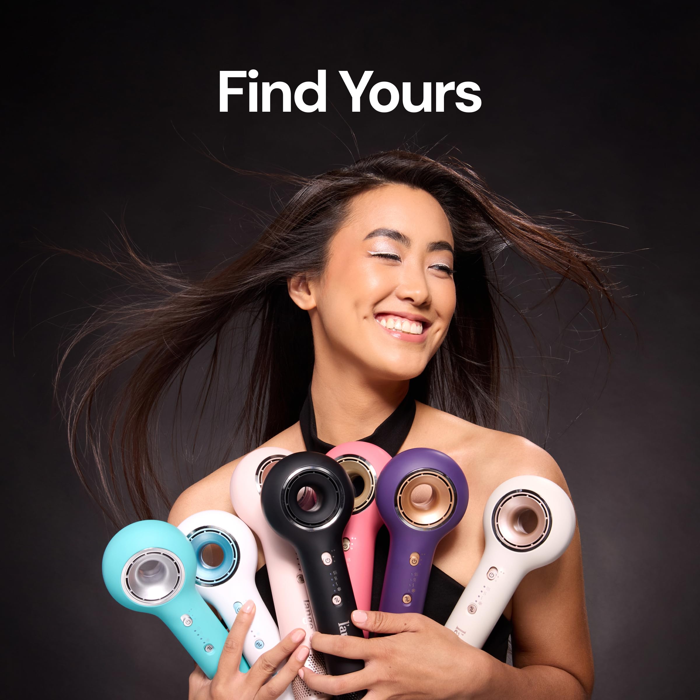 L'ANGE HAIR HaloRing held in hand to show compact scale and easy maneuvering