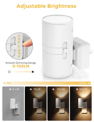 L LOHAS LED close-up of dimmer button for quick brightness adjustments