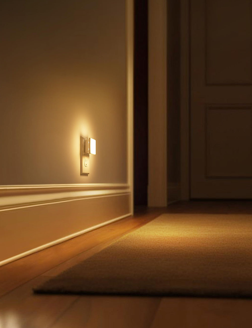 L LOHAS LED in hallway providing safe navigation with low-glare light
