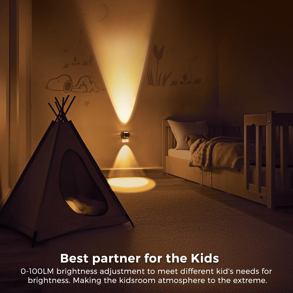 L LOHAS LED projection pattern on wall creating warm ambient lighting