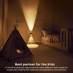 L LOHAS LED projection pattern on wall creating warm ambient lighting