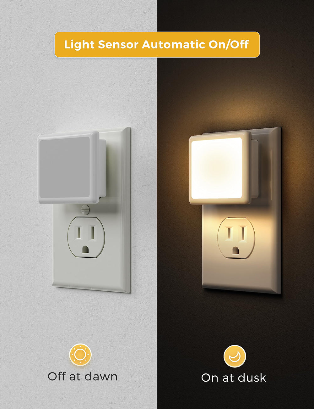 L LOHAS LED side profile demonstrating compact size that won’t block adjacent outlets
