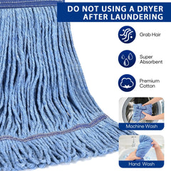 L Luke Supply close-up of looped-end cotton yarn highlighting durability and low lint