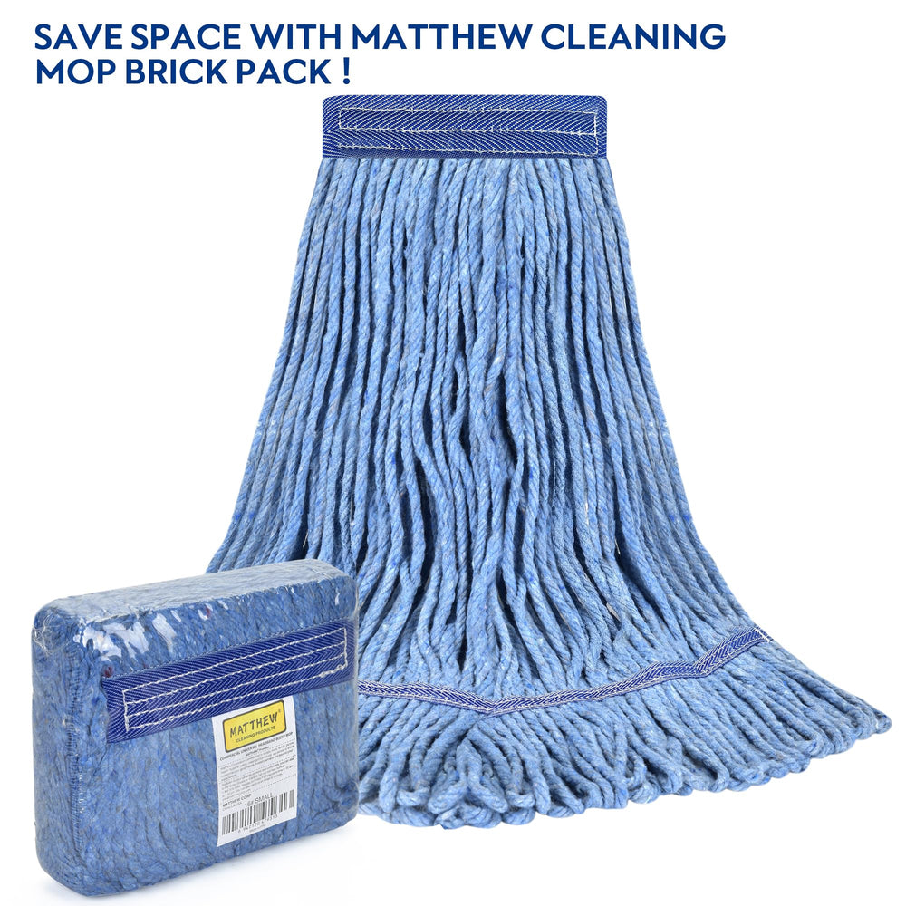 L Luke Supply mop head next to ruler to show size and coverage for planning supplies