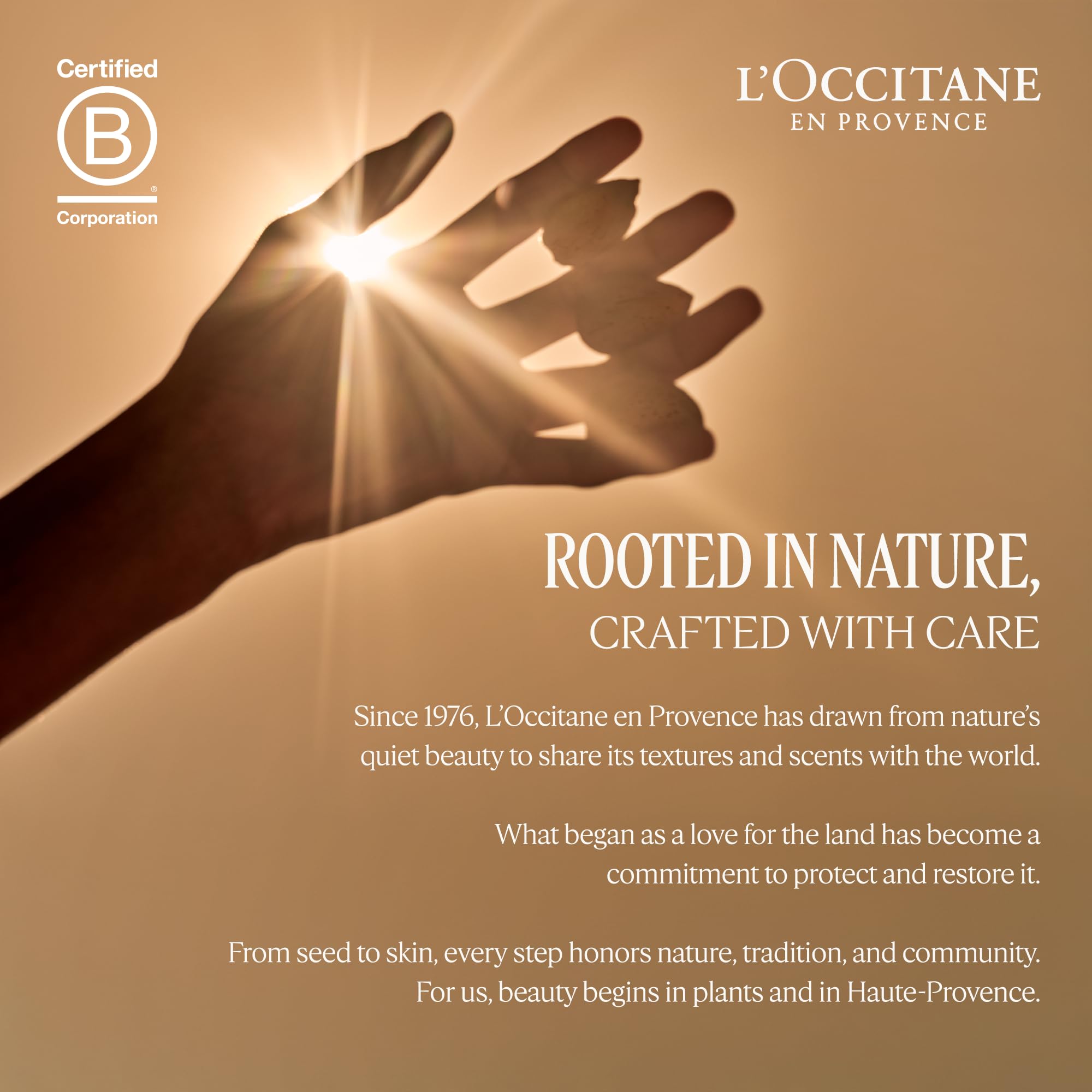 L'Occitane open tube with cream on fingertip shows creamy texture and immediate moisturizing benefit