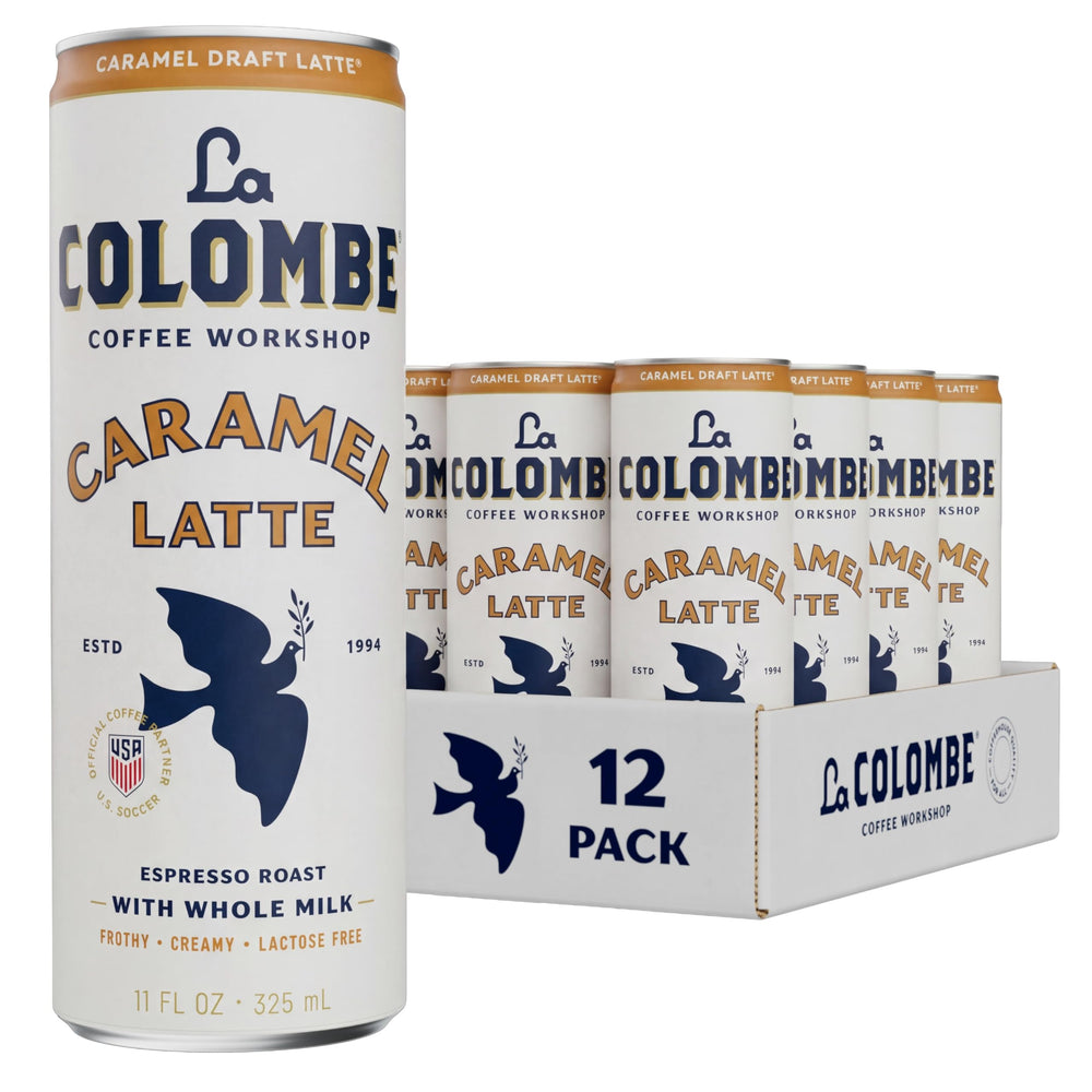 La Colombe front packaging showing a 12-pack and convenience benefit