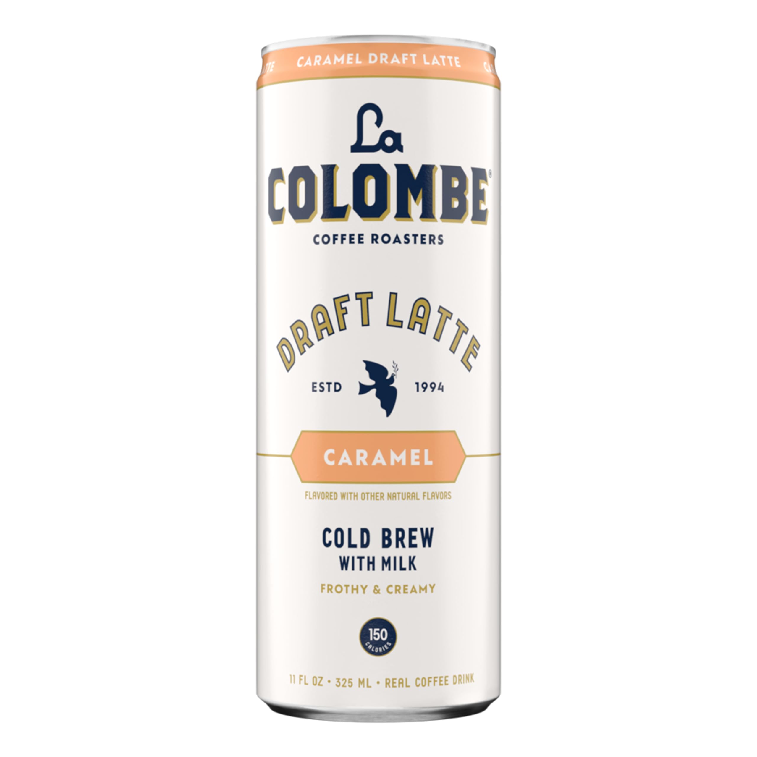 La Colombe can in backpack showing travel-ready cold-brew convenience