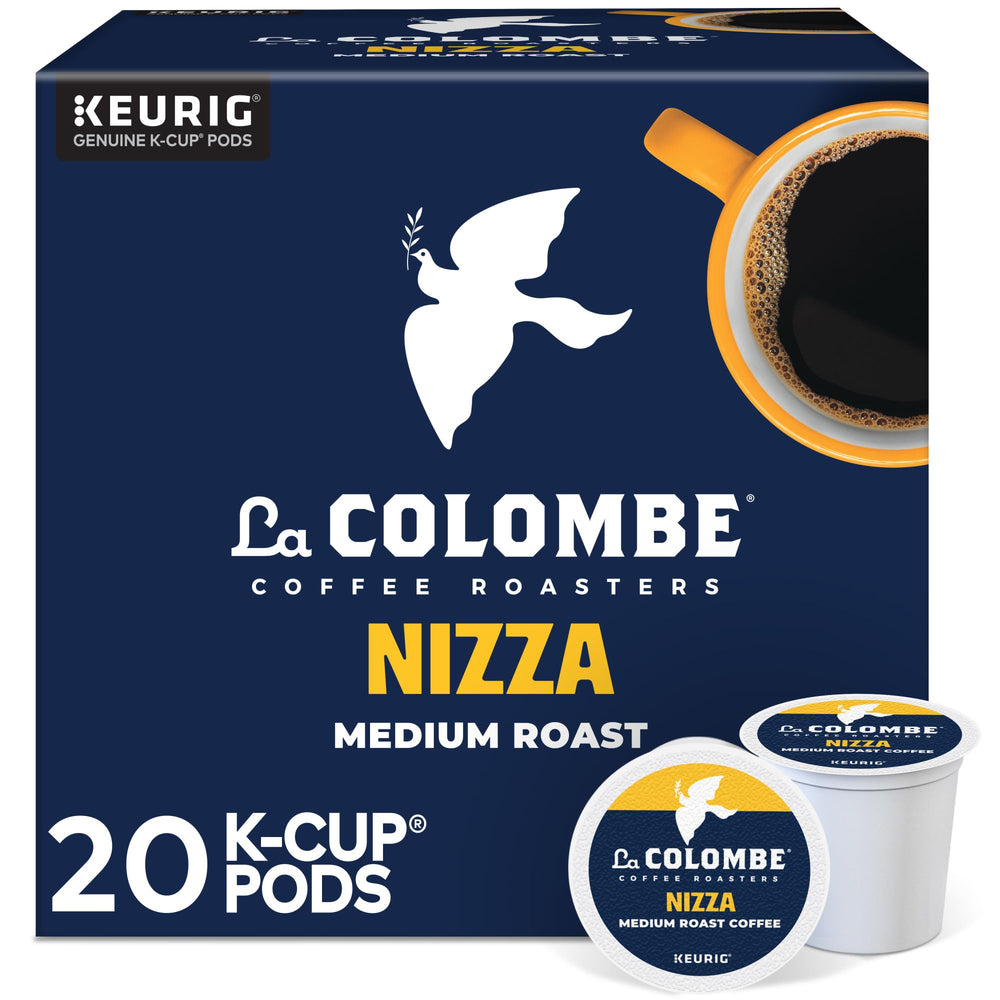 La Colombe box front showing Nizza pods and clear branding for easy identification