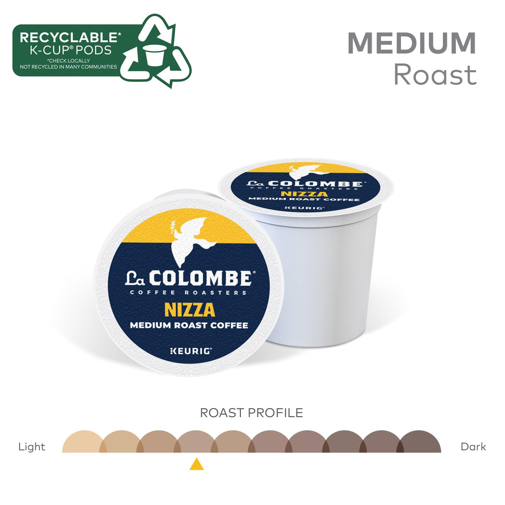Packaging label of La Colombe Nizza showing roast details and sourcing information