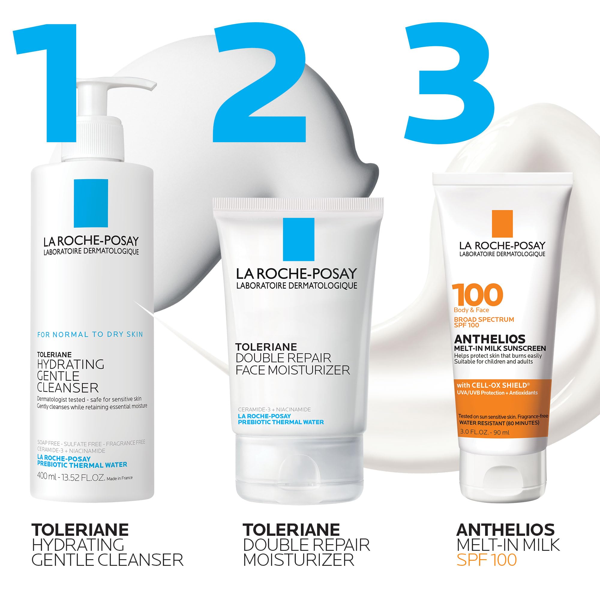 La Roche-Posay tube tucked inside a travel bag for on-the-go sun protection
