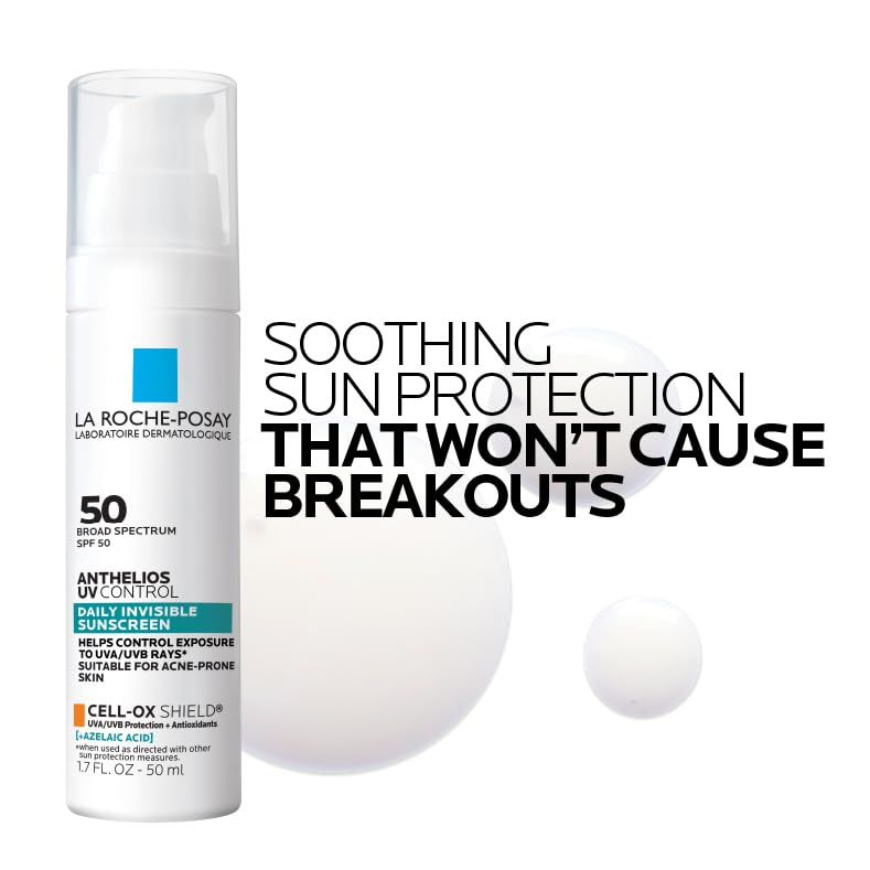 La Roche-Posay Anthelios ingredients label showing azelaic acid and filters