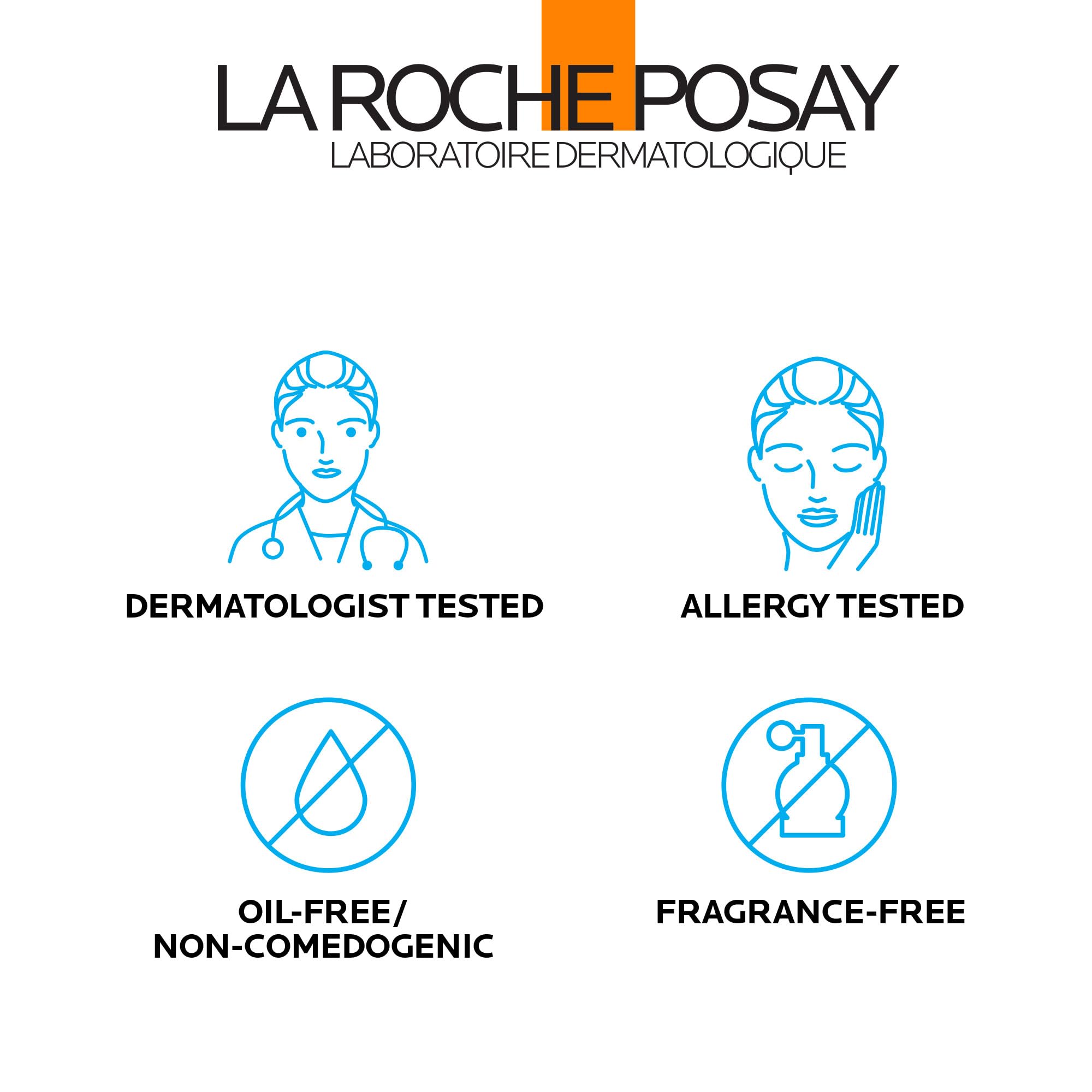 La Roche-Posay close-up of label highlighting filters and gentle formulation