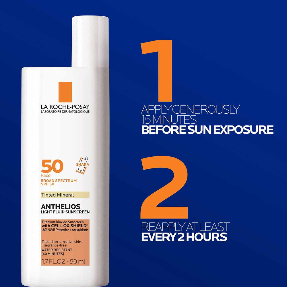 La Roche-Posay travel-size tube inside a toiletry bag for on-the-go protection