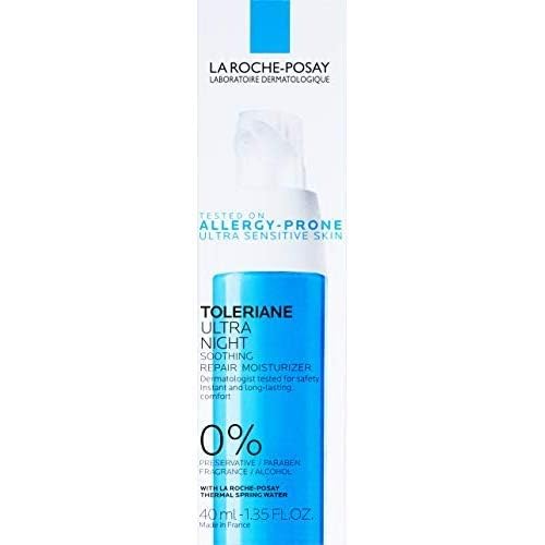 La Roche-Posay jar on bathroom shelf lifestyle scene showing daily routine benefit