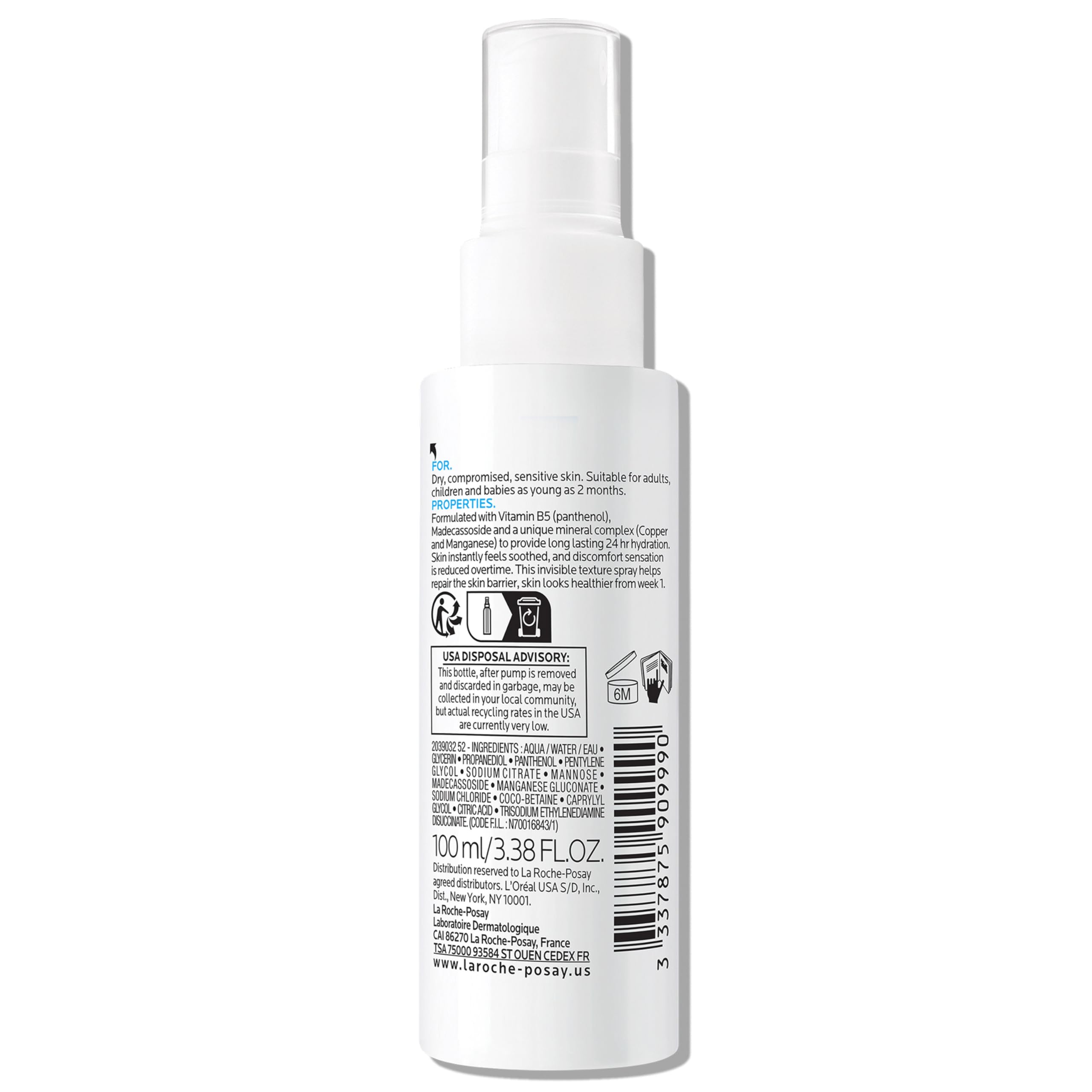La Roche-Posay spray tucked into travel pouch showing portability and emergency relief