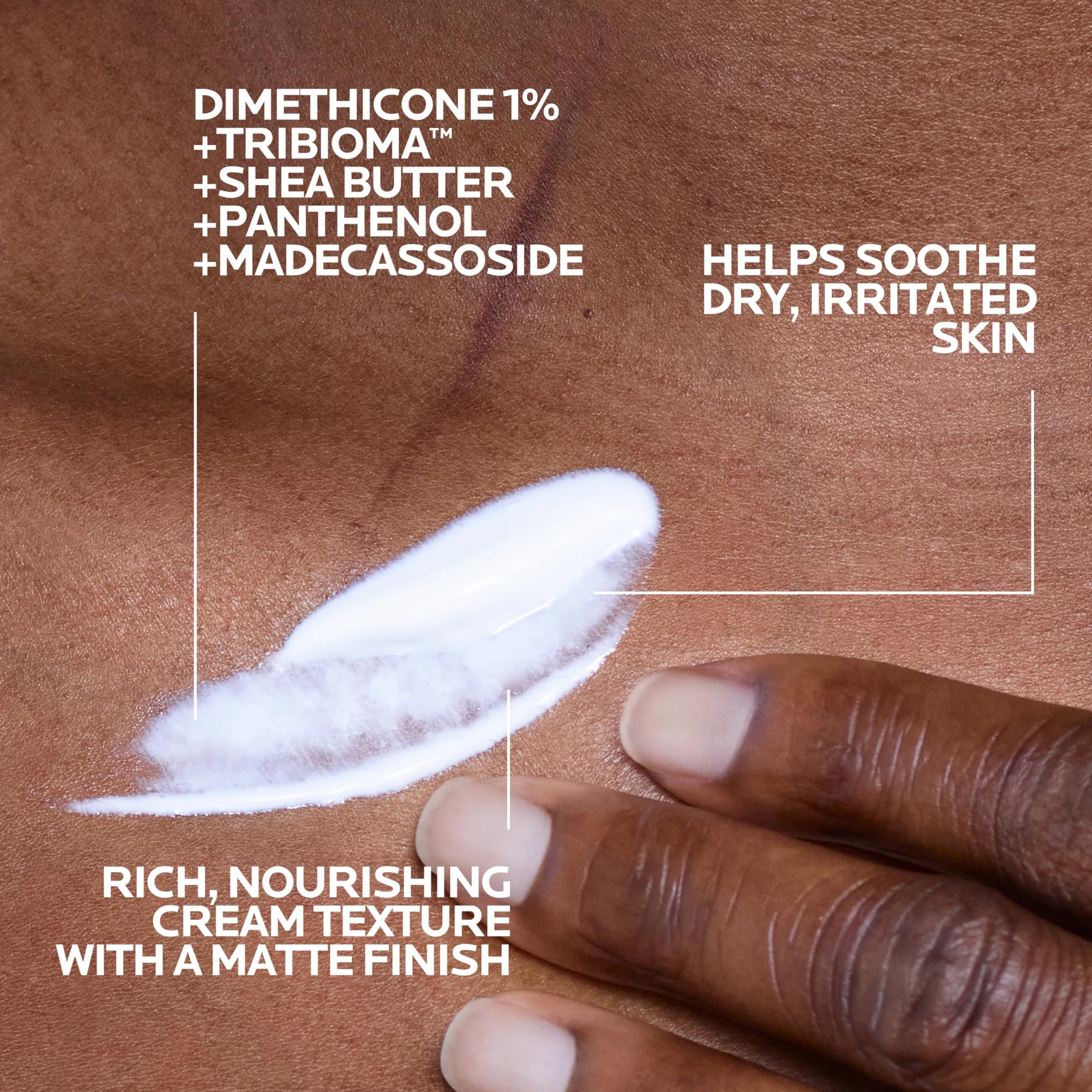 La Roche-Posay applied to hand demonstrating quick soothing and barrier protection