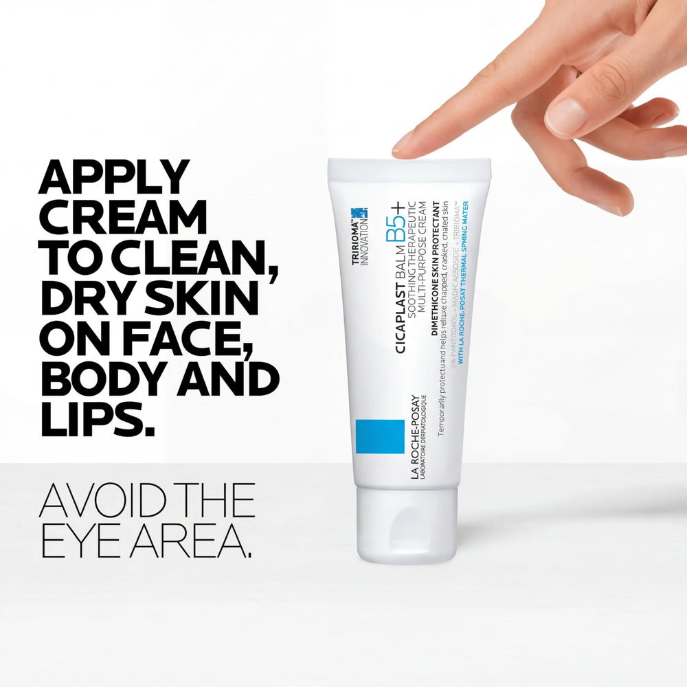 La Roche-Posay applied before sleep in nighttime setting, showing intensive repair use