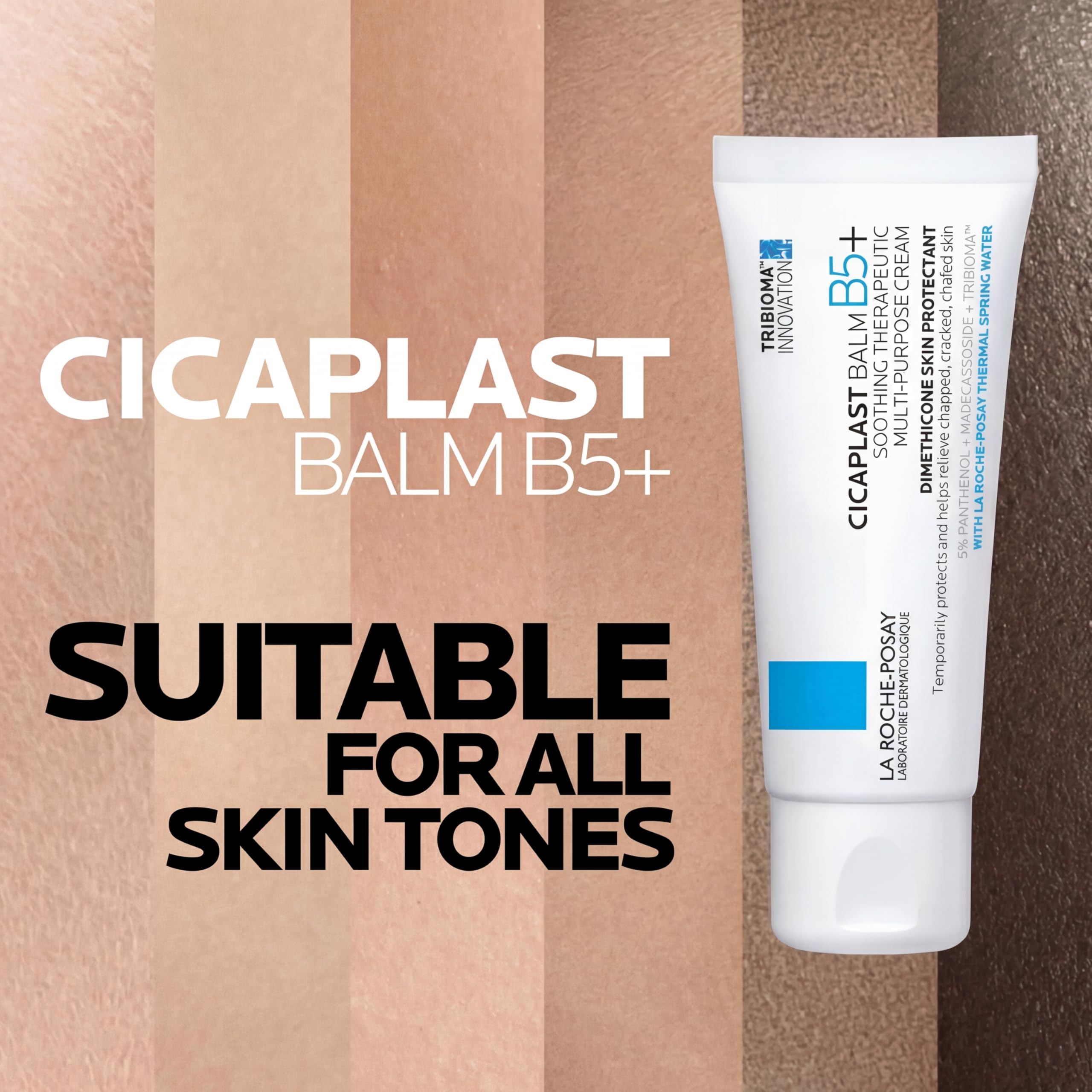 La Roche-Posay next to everyday items for size comparison and portability benefit