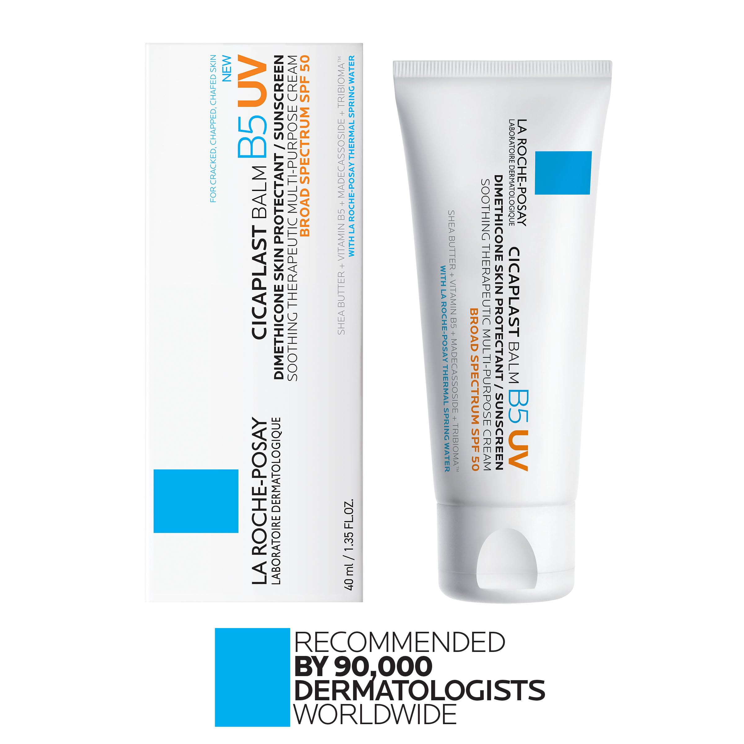 La Roche-Posay tube inside travel bag showing on-the-go skin protection