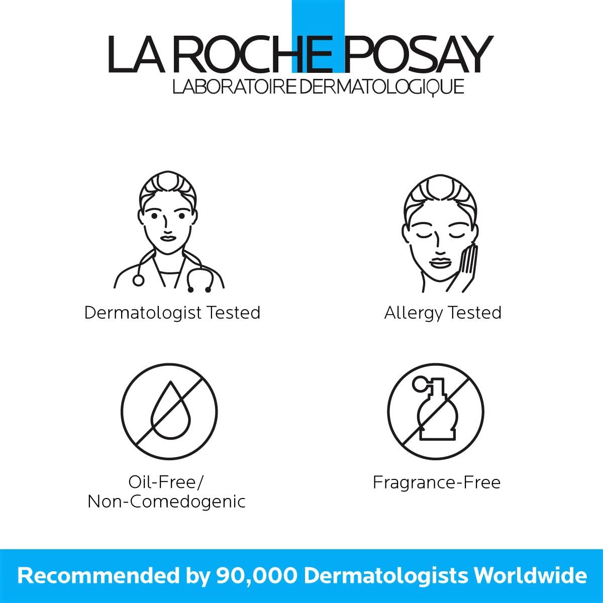 La Roche-Posay bottle beside towel for post-cleanse comfort