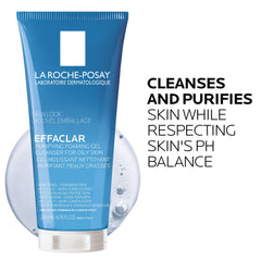 La Roche-Posay clear gel texture demonstrating lightweight, non-greasy formula benefit