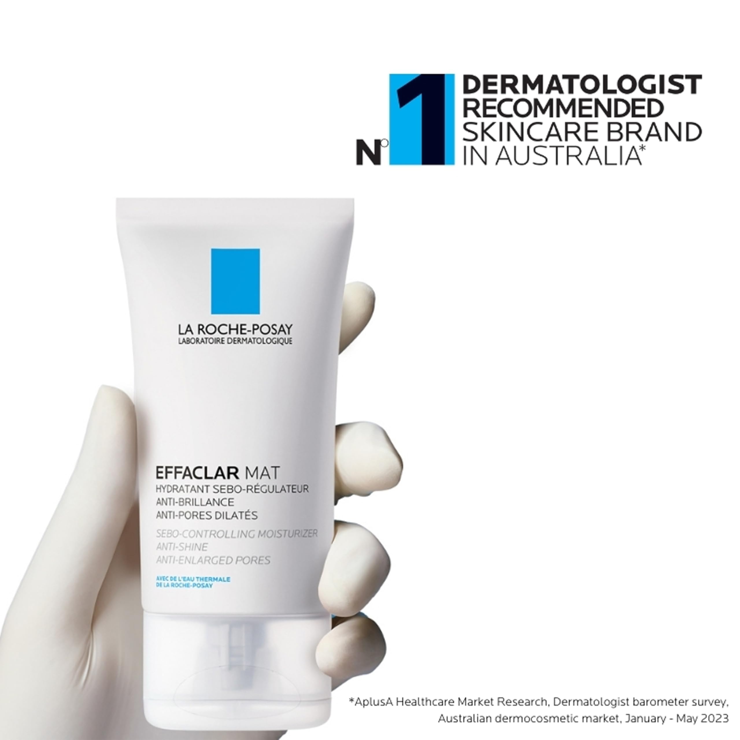 La Roche-Posay Effaclar Mat on bathroom shelf styled to show daily routine benefit