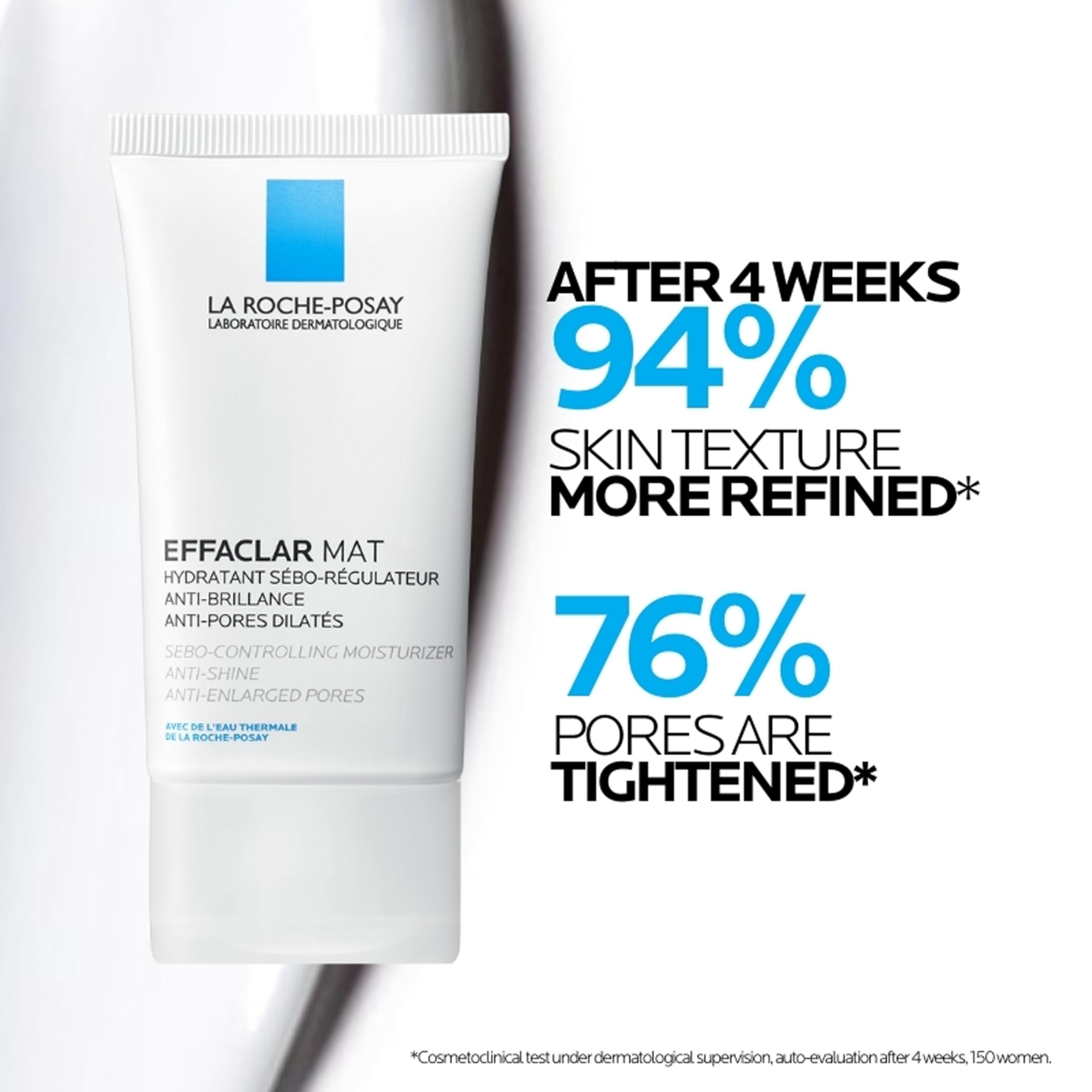 La Roche-Posay Effaclar Mat on fingertip illustrating smooth spreadable hydration