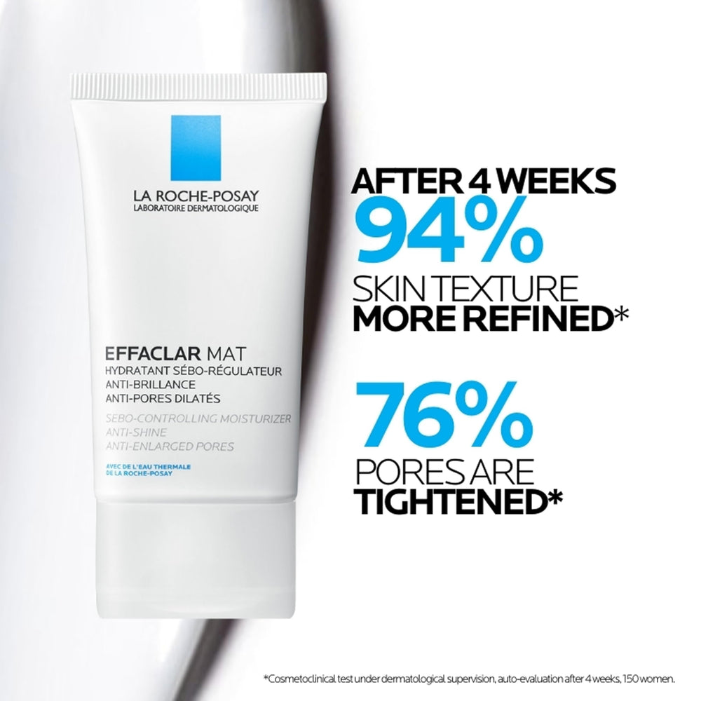 La Roche-Posay Effaclar Mat on fingertip illustrating smooth spreadable hydration