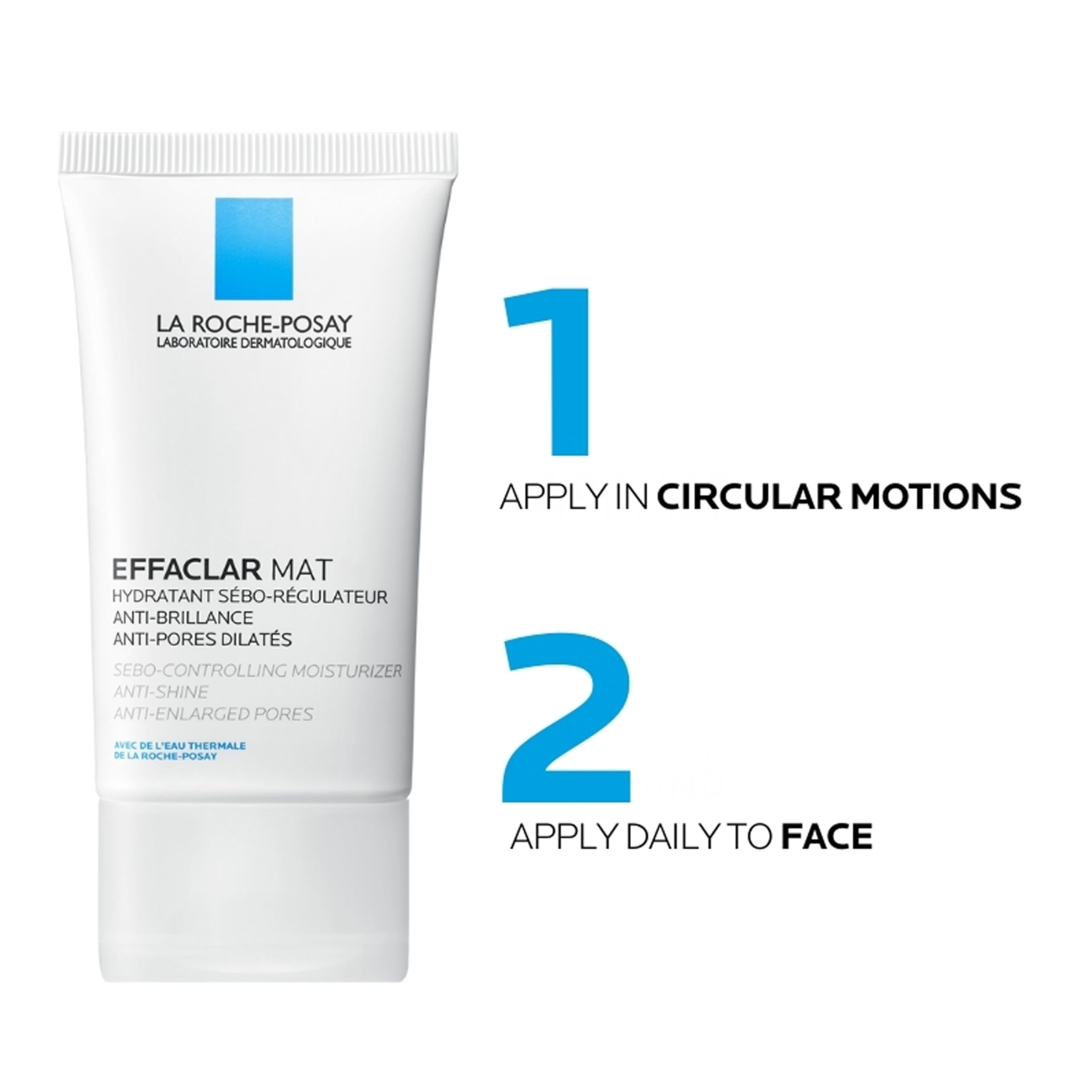 La Roche-Posay Effaclar Mat close-up of skin showing pore-blurring result