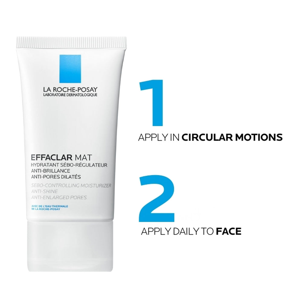 La Roche-Posay Effaclar Mat close-up of skin showing pore-blurring result