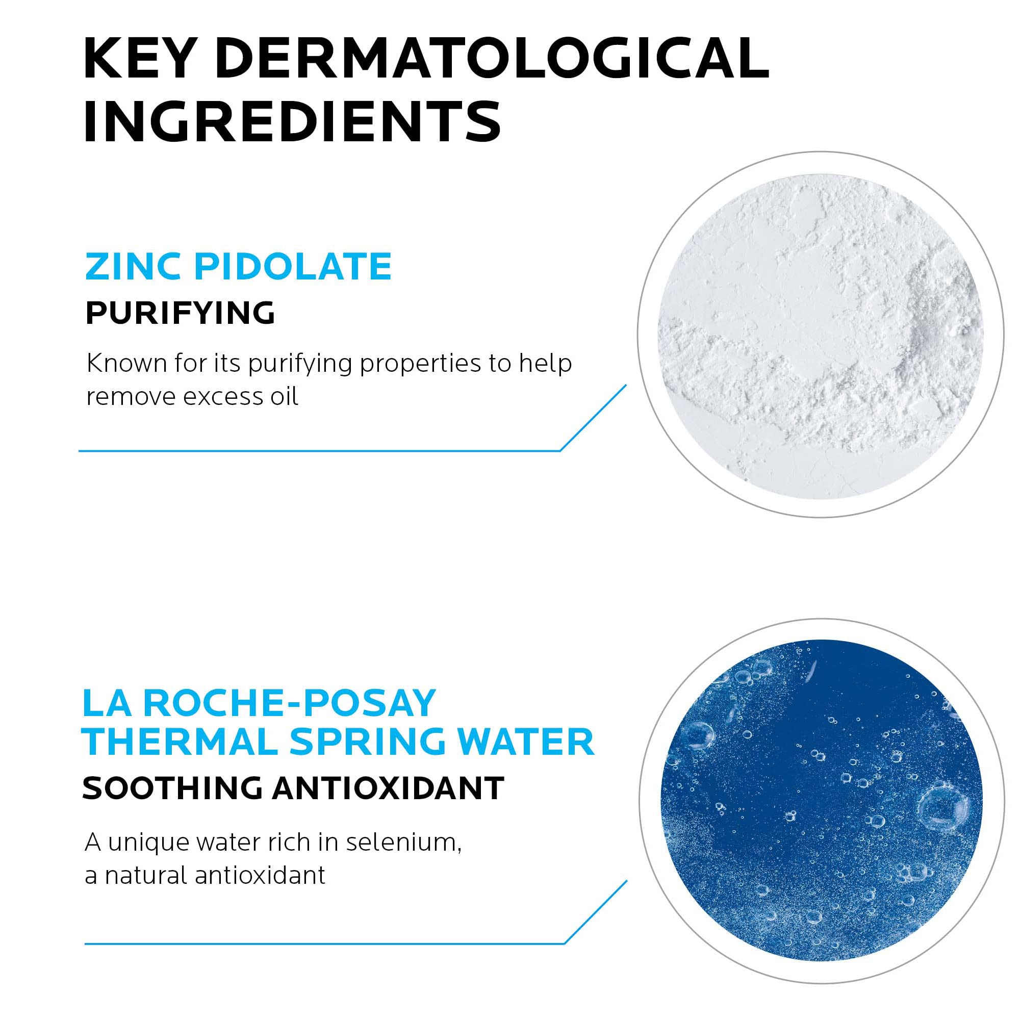 La Roche-Posay pump dispenser detail for controlled, mess-free cleansing