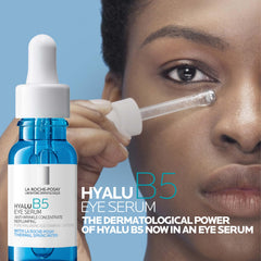La Roche-Posay metal roller applicator close-up providing cooling and precise massage