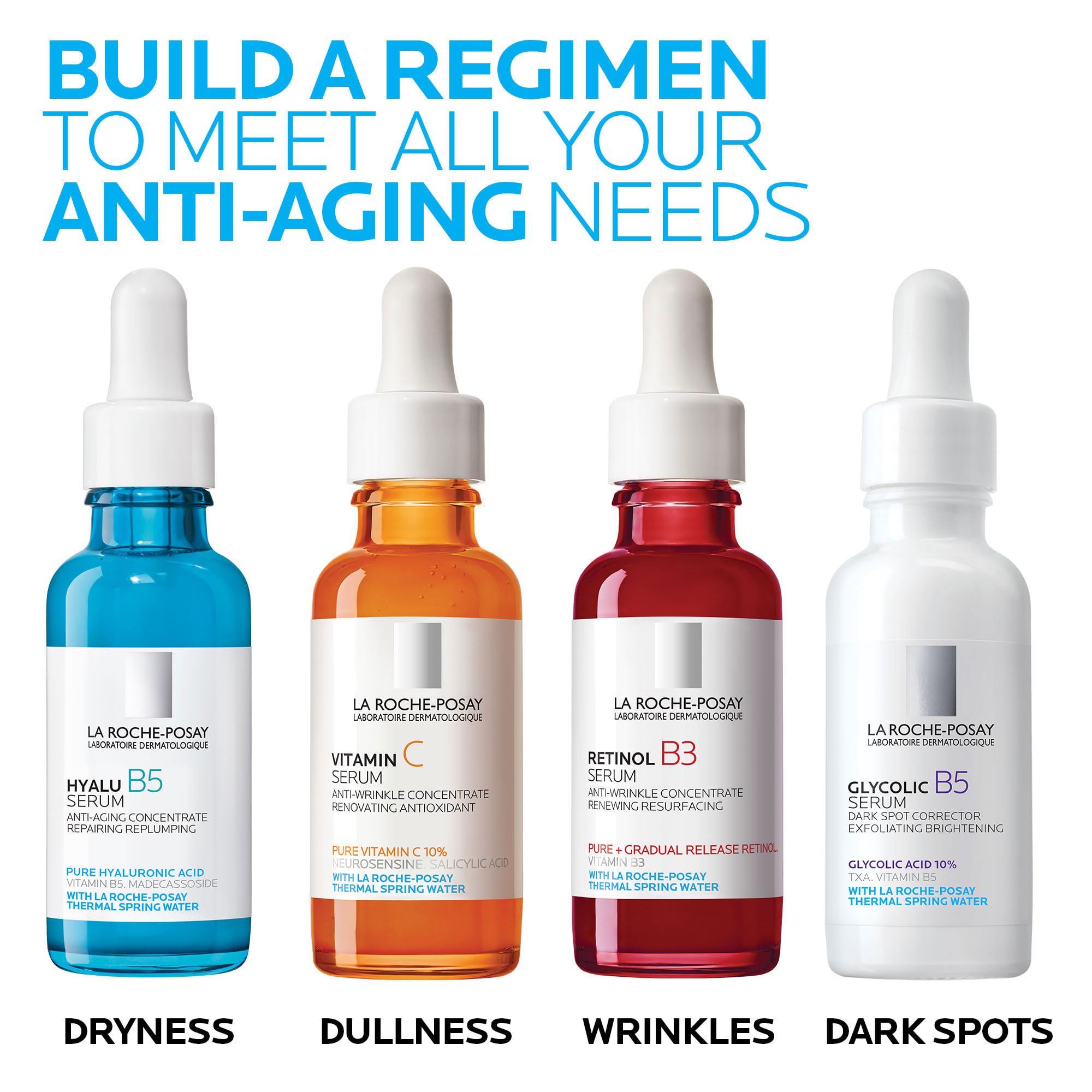 La Roche-Posay concept image of glycolic acid highlighting exfoliation and brightening benefit