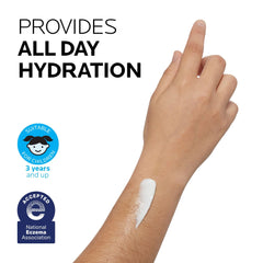 La Roche-Posay being applied to forearm to soothe and hydrate skin