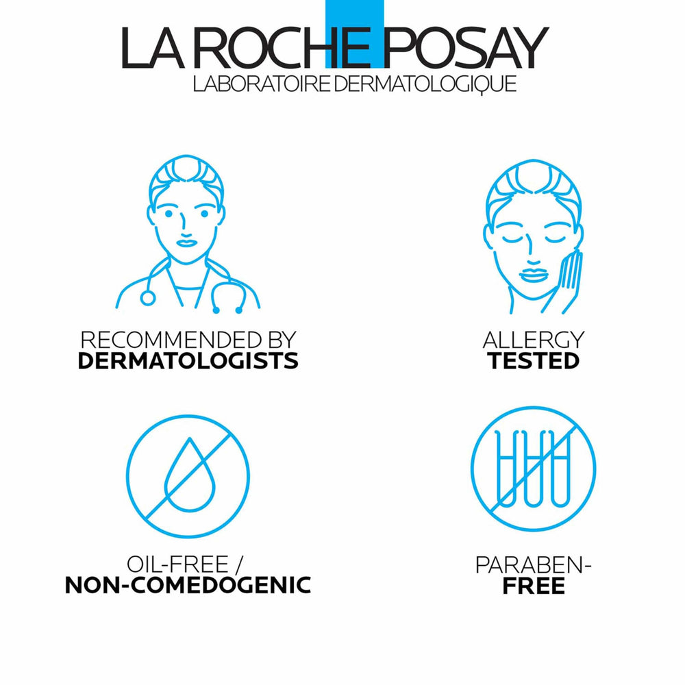 La Roche-Posay bottle in hand showing 13.52 oz value size for savings