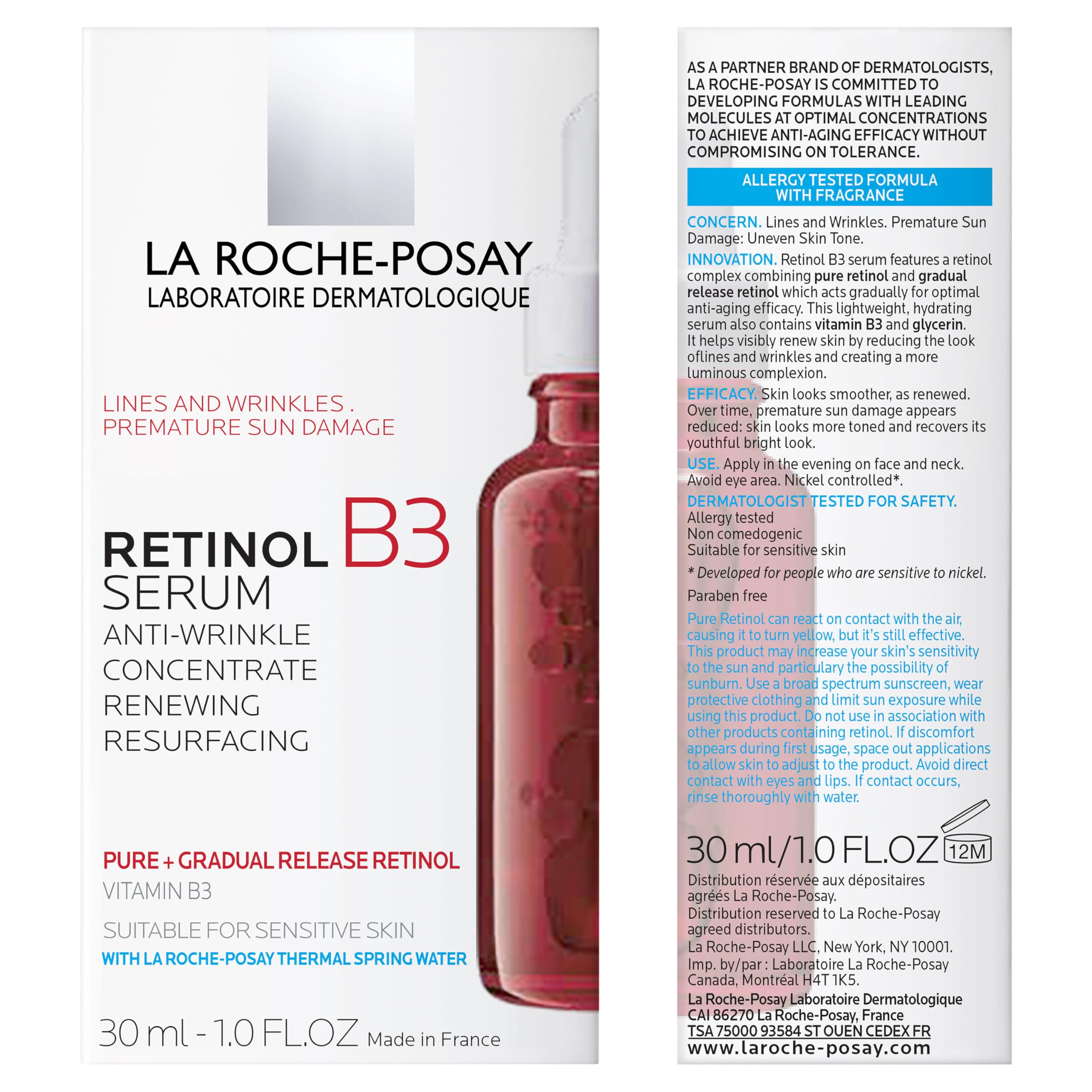 La Roche-Posay serum on hand demonstrating absorbent texture and instant hydration